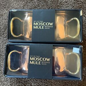 Moscow Mule Beverage Mugs Set of Two - Gold